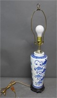 Blue and White Vase as Lamp