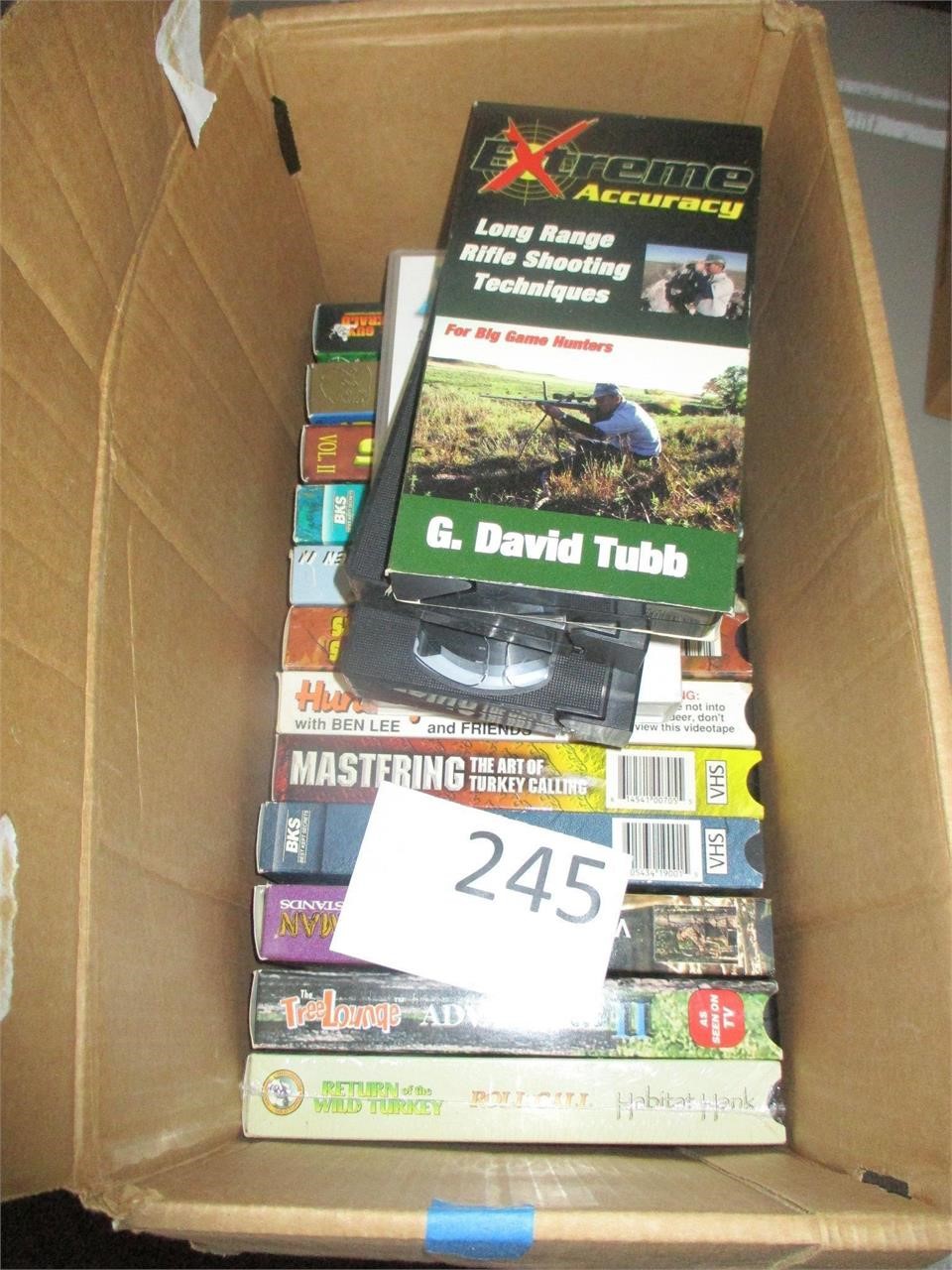 Box of VHS Hunting Tapes