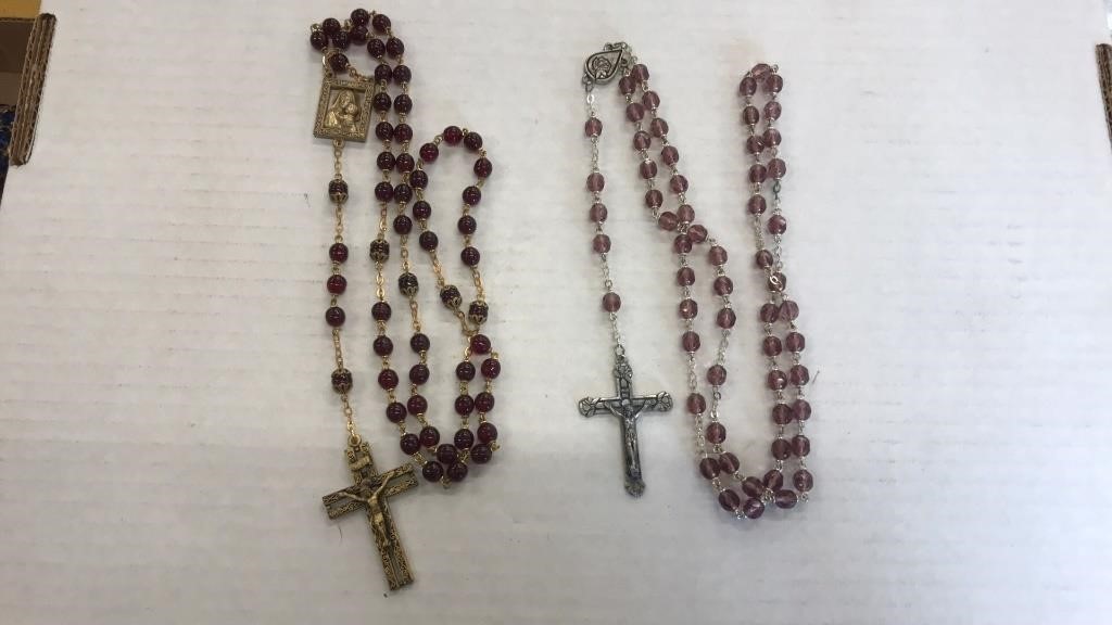 Two rosary beads