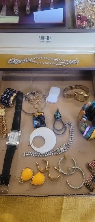 Assorted Costume jewelry & watches