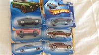 6 hot wheels cars