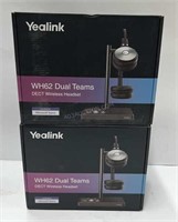 $400 Lot of 2 Yealink WH62 Dual Teams Headsets NEW