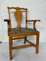 WOODEN CHAIR WITH TAPESTRY SEAT