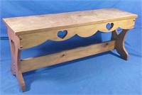 Wooden bench 37x11x15H