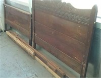 Antique headboard, footboard & rails 48"W