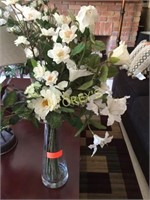 Vase w/ Faux Flowers