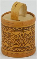 Vintage HandMade Miniature Birch Bark Container -