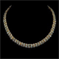 Natural Seafoam Blue Zircon Necklace