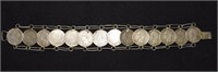 Venezula Silver Coin Bracelet