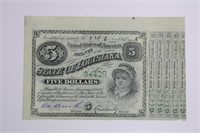 $5 1879 BOND OF THE STATE OF LOUISIANA
