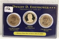 (3) DWIGHT D. EISENHOWER PRESIDENTAL $1 COINS