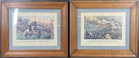 2 Antique Civil War Lithographs, Currier & Ives