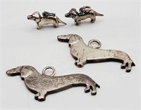 (M) Sterling Silver Dachshund Charms and NE Arf