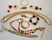 Large Lot Of Multi Colored Costume Jewelry