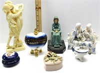 Antique Ceramic Statues,Porceline Trinket Dishes