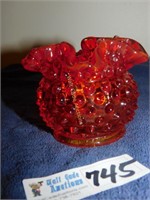 Fenton Glass Red Dish Small