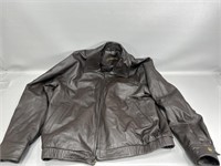 Like new St. Johns Bay leather coat size large