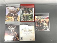 Set Of 5 Ps3 Games - Uncharted : Drakes Fortune,