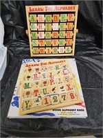 Learn the Alphabet Wood Rack
