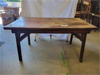 Solid Wood Dining Table 60.5"x34"x31"