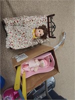 Doll bed and stroller