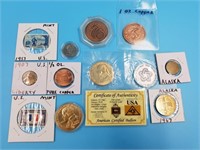 Lot including: one grain pure gold, 1907 liberty n