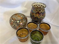 Mosaic and Other Candle Holders (6)