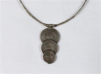 Celtic Triple Spiral Sterling Silver Necklace