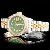 Diamond Ladies Rolex DateJust YG/SS Watch