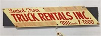 "Truck Rentals Inc." Porcelain Sign