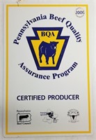 "Pennsylvania Beef Certified Producer" Metal Sign