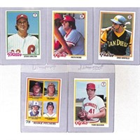 (5) 1978 Topps Baseball Hof Nice Shape