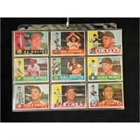 (54) 1960 Topps Baseball Cards With Stars/hof