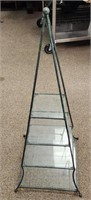 Glass and Metal Pyramidal Display Stand