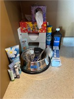 Dog Dishes, Supplies, Lower Cabinet Contents