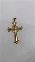 Cross pendant stamped Beverly Hills gold 14k 1.9g