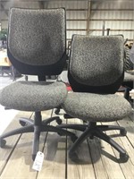 Pair of Adjustable Desk Chairs on Rollers