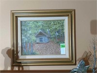 Oil On Canvas Of Cabin