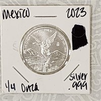 2023 Mexico 1/4 Ounce .999 Pre Silver Bullion Coin