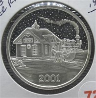 2001 One Troy Ounce Silver Train Depot Silver