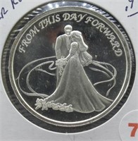 2001 One Troy Ounce Silver Wedding Day Silver