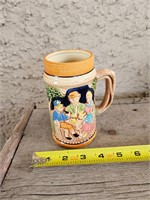 Vintage 1960's German Themed Ceramic Beer Stein