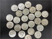 (25) 1965-1968 Kennedy Half Dollars