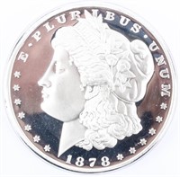 Coin 1 Pound Copper Morgan Dollar Silver Plated