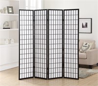 $80 - Roundhill Furniture Oriental Shoji 4 Panel