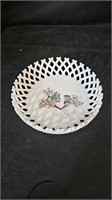 Westmoreland Milk Glass Open Lace Bowl with