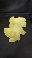 1950 Claire Lerner Calif Pottery Chartreuse Dish