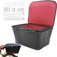 Rear Bicycle Basket with Waterproof Cover