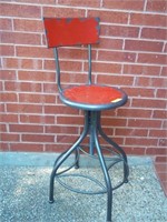 Industrial Metal Swivel Stool 42"