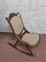 Folding wood rocking chair